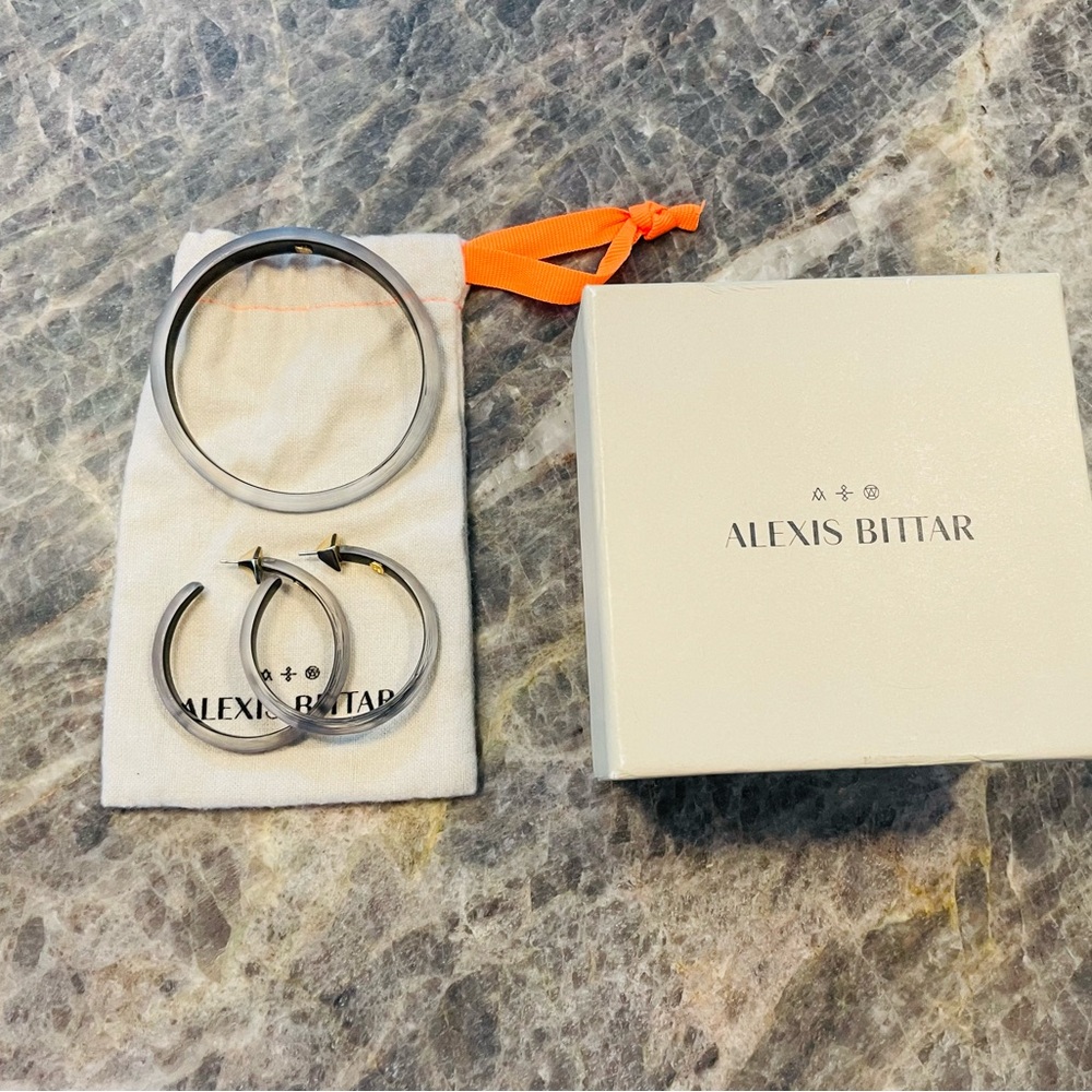 Alexis Bittar Earrings and Bangle Set